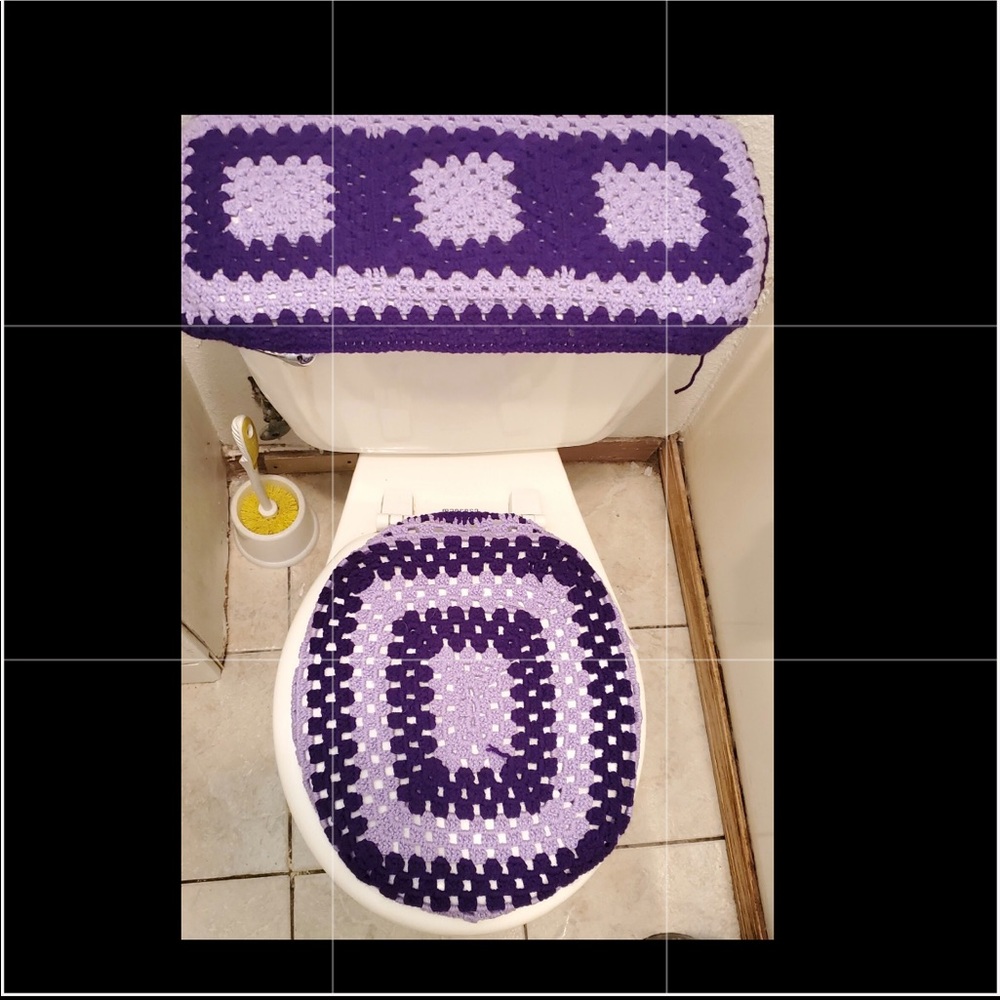 Crochet bathroom set